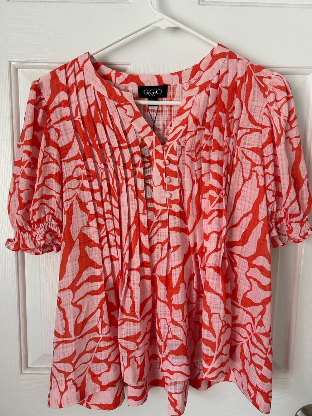 Pink & Red Floral Women’s Top